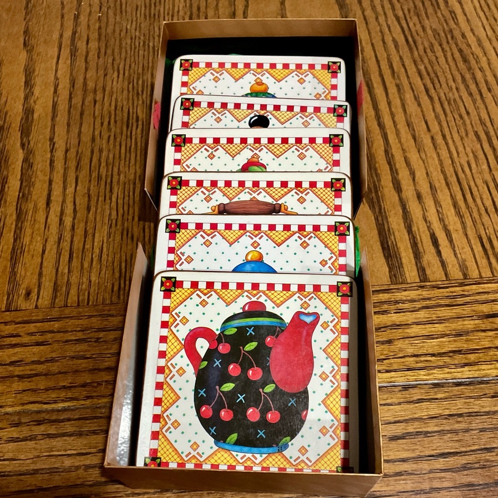 Set of 6 teapot coasters